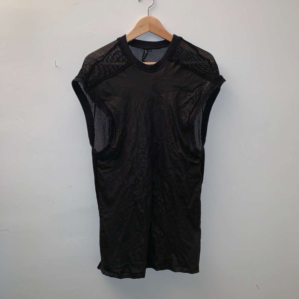 SKINGRAFT Leather Mesh Tank Top